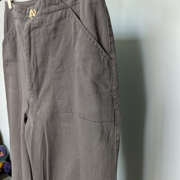 Dagg & Stacey Willa Peg Leg Pants in Grey 100% Cotton Twill - Picture 3 of 11
